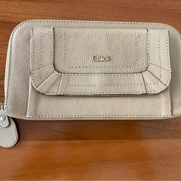 NWT &COA & dust bag Chloe Tan Leather Wallet - Picture 3 of 9